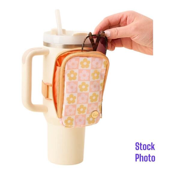 Flower Check Tumbler Fanny Pack by “the darling effect.” - Picture 1 of 8